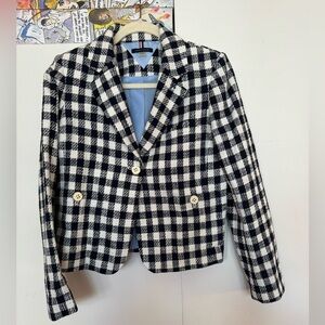 Tommy Hilfiger Women’s Gingham Tweed Blazer